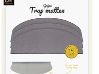 Lw collection trapmatten - 25 dozen á 15 stuks - kleur grijs - afbeelding 1 van  2