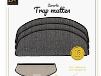 Lw collection trapmatten - 25 dozen á 15 stuks - kleur zwart - afbeelding 1 van  2