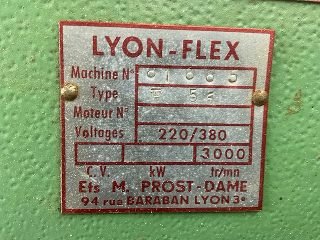 Lyon-flex f56 kettingfreesmachine - afbeelding 8 van  8