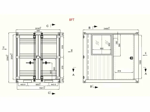 Lyp 8 ft uitvoerders container - afbeelding 4 van  4