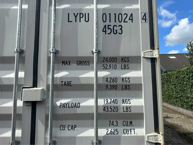 Lypu 40 ft high cube zeecontainer met 4 zijdeuren - afbeelding 3 van  15