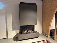 M-design - true vision gas 1050 dc/cl/cr - design gas haard inclusief boley stalen design ombouw en 6-delig dressoir - afbeelding 1 van  7