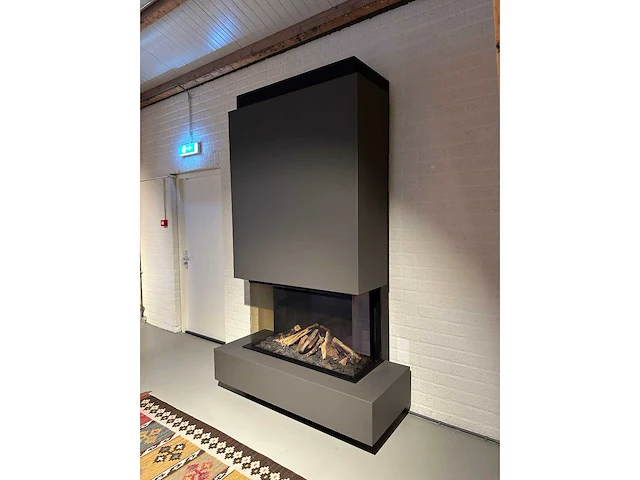 M-design - true vision gas 1050 dc/cl/cr - design gas haard inclusief boley stalen design ombouw en 6-delig dressoir - afbeelding 2 van  7