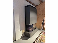 M-design - true vision gas 1050 dc/cl/cr - design gas haard inclusief boley stalen design ombouw en 6-delig dressoir - afbeelding 5 van  7