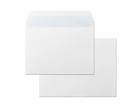 M-office papieren enveloppen formaat din c4 229 x 324 mm met siliconenzegel voor documenten, post of opslag (2000 st. 229x324mm)wit - afbeelding 1 van  3