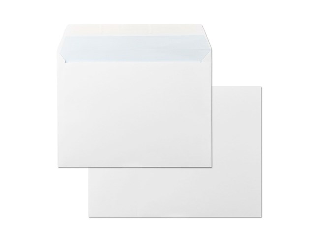 M-office papieren enveloppen formaat din c4 229 x 324 mm met siliconenzegel voor documenten post of opslag (2000 st. 229x324mm)wit - afbeelding 1 van  3