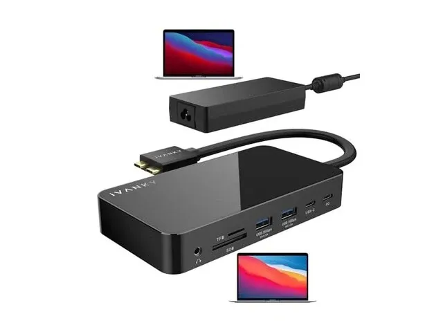Macbook pro docking station met 180 w voeding ivanky - afbeelding 2 van  6