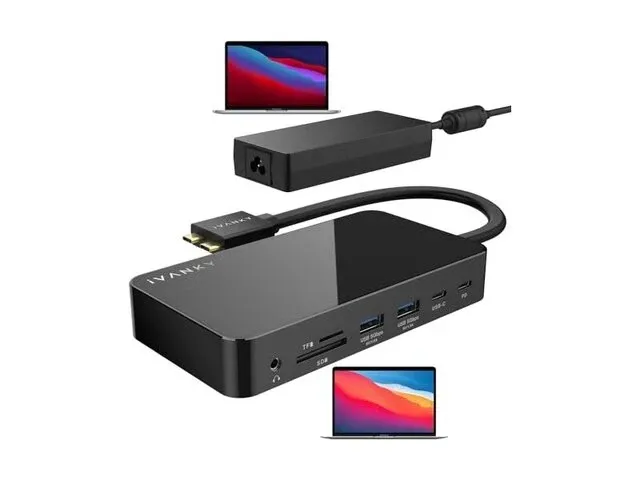 Macbook pro docking station met 180 w voeding ivanky - afbeelding 4 van  6