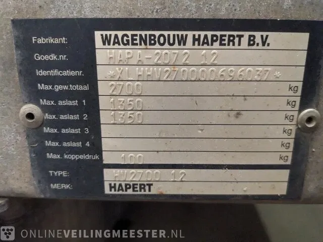 Machinetransporter hapert, hv, bouwjaar 2007 - afbeelding 13 van  24