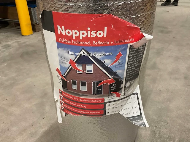 Maclean noppisol 25m x 60cm rol á 15m2 isolatiemateriaal (3x) - afbeelding 2 van  2