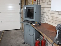 Magazijn computerkast quipo met monitor, toetsenbord, muis en scanner. afmeting 60 x 35 x 164 cm. - afbeelding 2 van  2