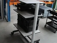 Magazijnkar met kunststoffen bakken. afmeting 75 x 55. hoogte 122,5 cm - afbeelding 3 van  5
