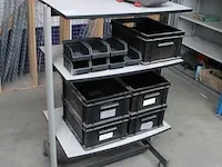 Magazijnkar met kunststoffen bakken. afmeting 75 x 55. hoogte 122,5 cm - afbeelding 5 van  5