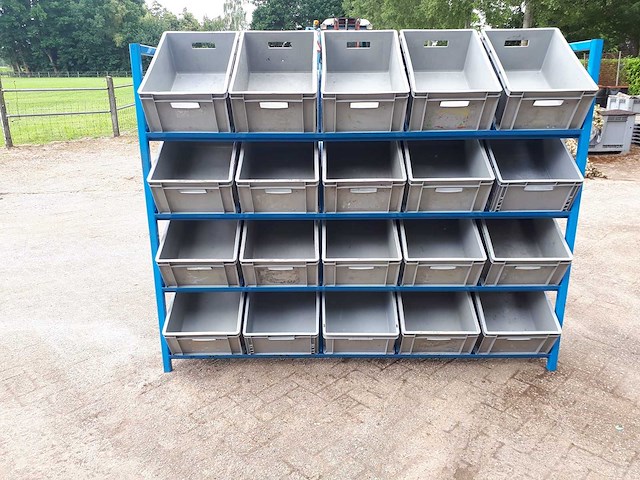 Magazijnrek met opslagbakken - afbeelding 2 van  4