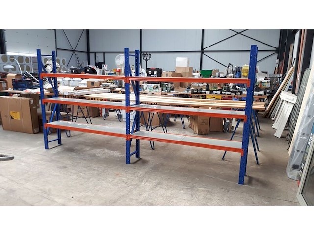 Magazijnstelling 4 m br.; 0,40 heda, 2 secties - afbeelding 1 van  5