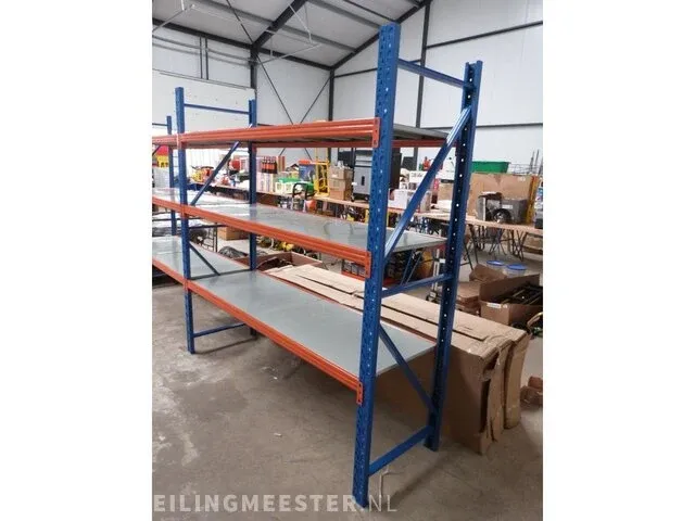 Magazijnstelling 4m br 0.60 cm heda, 2 sectie's - afbeelding 2 van  5