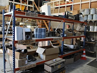 Magazijnstelling 5-delig bestaande uit 8 staanders, 30 liggers en 15 legbladen in diverse lengtes en dieptes. - afbeelding 4 van  6