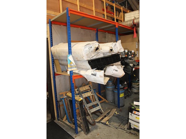 Magazijnstelling 5-delig bestaande uit 8 staanders, 30 liggers en 15 legbladen in diverse lengtes en dieptes. - afbeelding 5 van  6