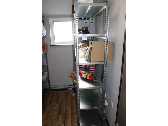 Magazijnstelling. afmeting 134 x 42 x 200 cm. let op: excl. inhoud. - afbeelding 2 van  3