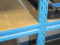 Magazijnstelling bestaande uit 3 staanders met afmeting 100 x 225 en 16 liggers met lengte 100 / 150 cm. le... - afbeelding 4 van  4