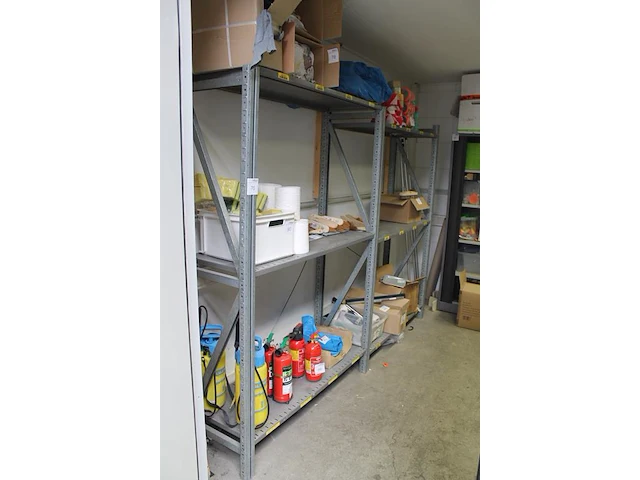 Magazijnstelling bestaande uit 3 staanders met afmeting 50 x 200 en 6 liggers met lengte 128 cm. let op: op... - afbeelding 2 van  3