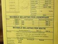 Magazijnstelling bestaande uit 5 staanders met afmeting 500 x 80 cm en 24 leggers met lengte 230 cm. - afbeelding 3 van  4