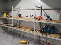 Magazijnstelling bestaande uit 6 staanders, 22 liggers en 8 legbladen. afmeting per sectie 154 x 60 x 210 c... - afbeelding 1 van  2