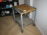 Magazijntafel met onderplateau. afmeting 70 x 60 x 78 cm. - afbeelding 2 van  3
