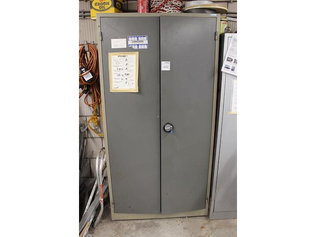 Magazijnvoorraadkast met inhoud w.o. bevestigingsmaterialen. afmeting 80 x 45 x 196 cm. - afbeelding 2 van  8