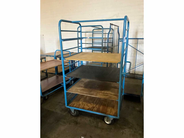 Magazijnwagen 110x80x180cm v.v. 5 etages - afbeelding 2 van  3