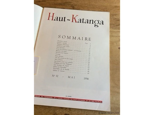 Magazine haute - katanga 1956 - afbeelding 2 van  3