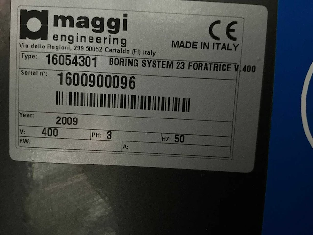 Maggi - 2009 - boring system 23 prestige - drevelboormachine - afbeelding 2 van  14