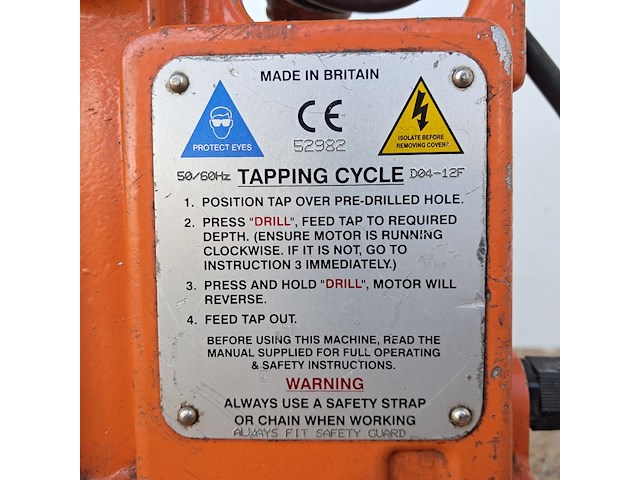 Magneetboor/freesmachine 32mm 230v 1700w magtron, mbe40, bouwjaar 2012 - afbeelding 8 van  8