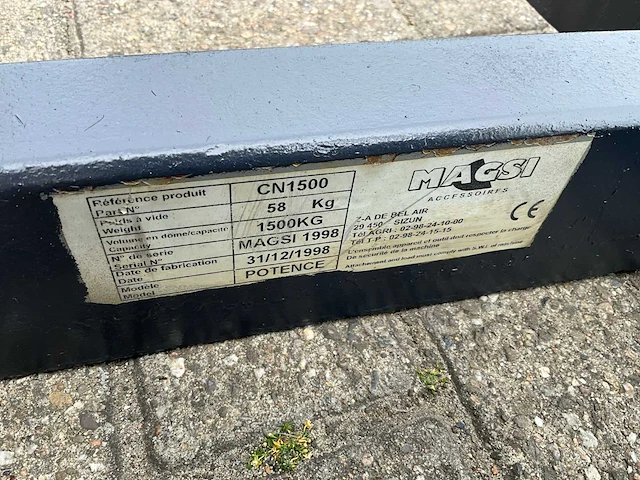 Magsi cn1500 heftruck hijshulpstuk - afbeelding 5 van  5