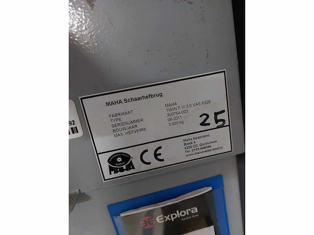 Maha - twin f iii 3.0 vas 6329 - vehicle lifts - 2011 - afbeelding 4 van  4
