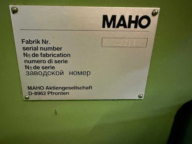 Maho - mh400e - cnc milling machine - afbeelding 7 van  9