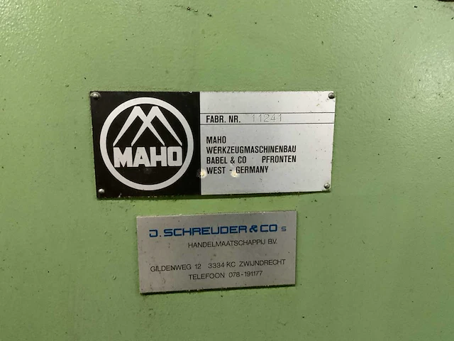 Maho mh 1000 c cnc freesmachine - afbeelding 9 van  19