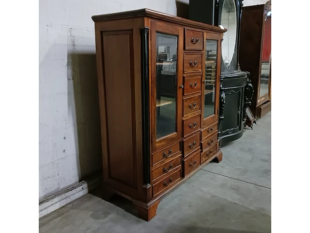 Mahoniehouten kast met laden, bruin - afbeelding 6 van  13
