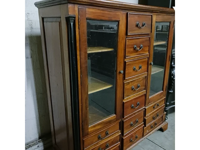 Mahoniehouten kast met laden, bruin - afbeelding 10 van  13