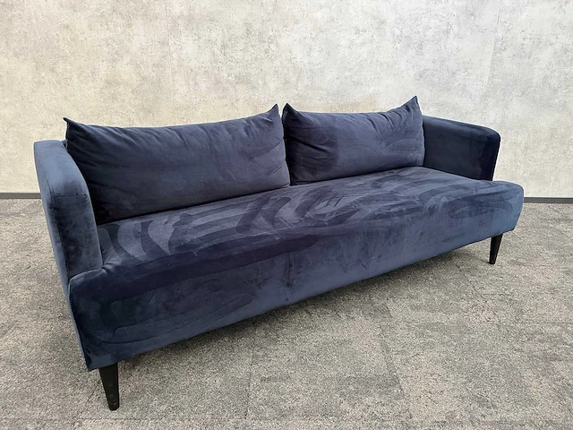 Maison du monde giulia - design sofa - blauw velvet - afbeelding 1 van  9