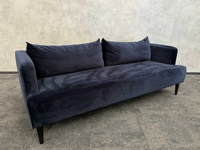 Maison du monde giulia - design sofa - blauw velvet - afbeelding 2 van  9