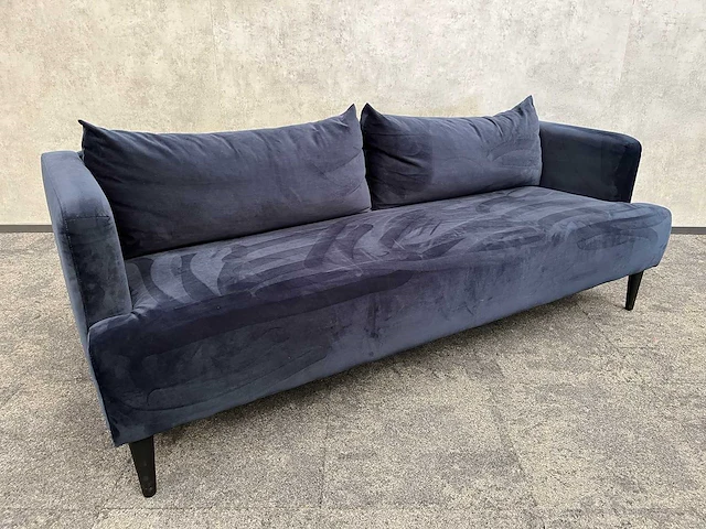 Maison du monde giulia - design sofa - blauw velvet - afbeelding 3 van  9