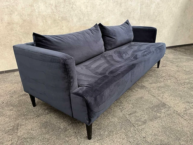 Maison du monde giulia - design sofa - blauw velvet - afbeelding 4 van  9