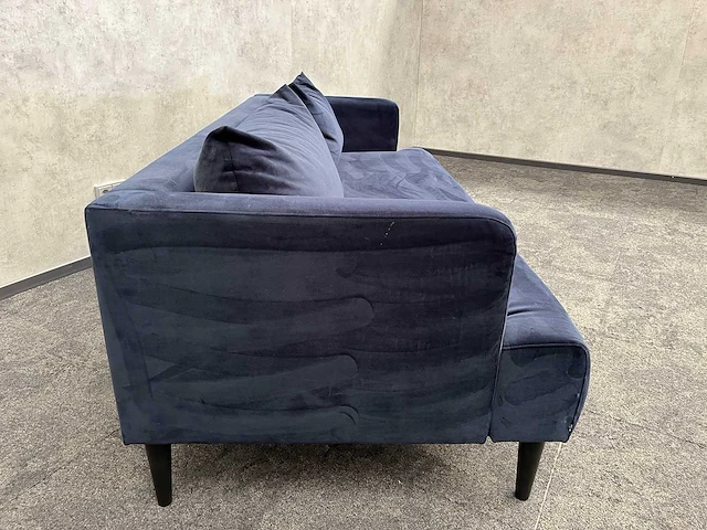 Maison du monde giulia - design sofa - blauw velvet - afbeelding 7 van  9