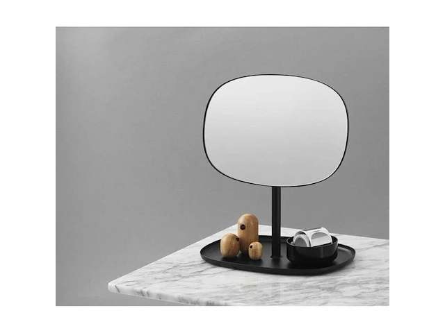 Make-up spiegel normann copenhagen, flip, zwart - afbeelding 3 van  4