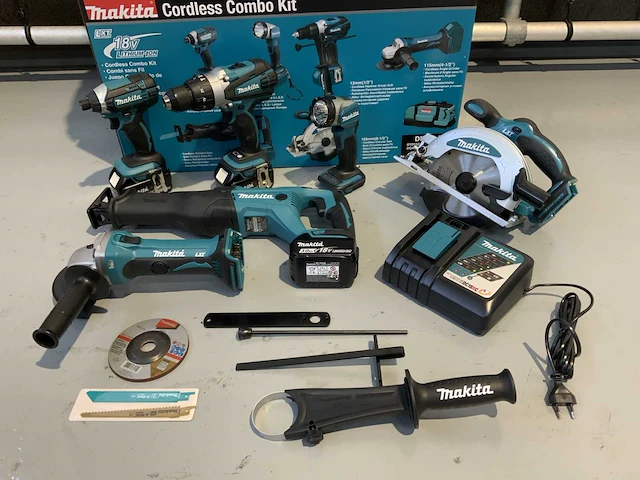 Makita - 18v 3.0 ah cordless combo kit - gereedschapsset - afbeelding 4 van  9