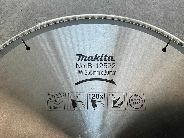 Makita - b-12522 - cirkelzaagblad 355 mm - afbeelding 2 van  4