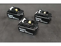 Makita - bl1850b - li-ion accu 5.0ah (3x) - afbeelding 1 van  1