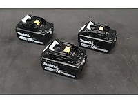 Makita - bl1850b - li-ion accu 5.0ah (3x) - afbeelding 1 van  1