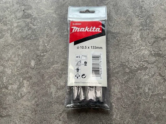 Makita - d-06591 - metaalboor 5-pack ø10,5x133 mm (6x) - afbeelding 1 van  3